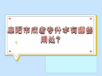 阜陽市成考專升本有哪些用處